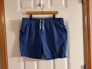 John Bartlett Consensus Mens Blue Drawstring Elastic Waist Casual Shorts Size XL